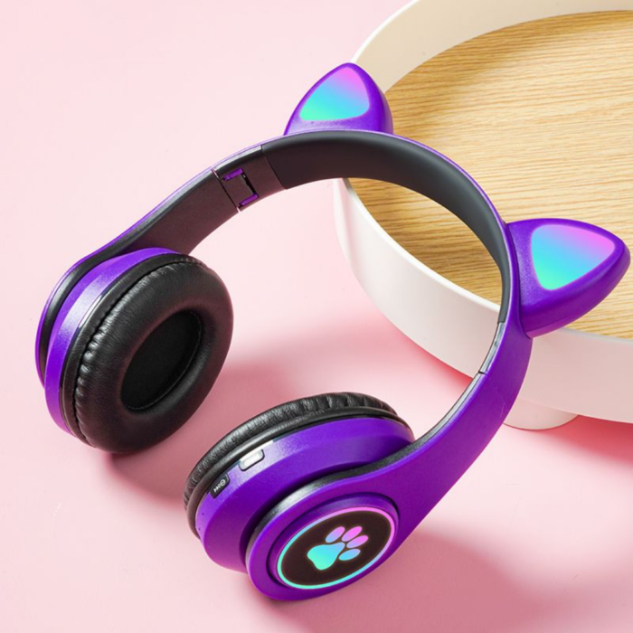 Auriculares Inalámbricos con Orejas de Gato