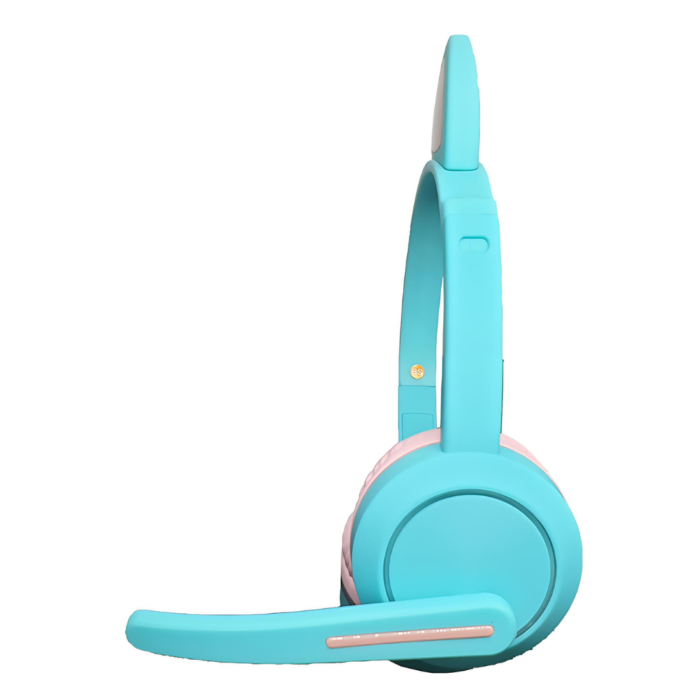 Auriculares Inalámbricos Bluetooth Celeste con Orejas de Gato Decorativas - Imagen 2