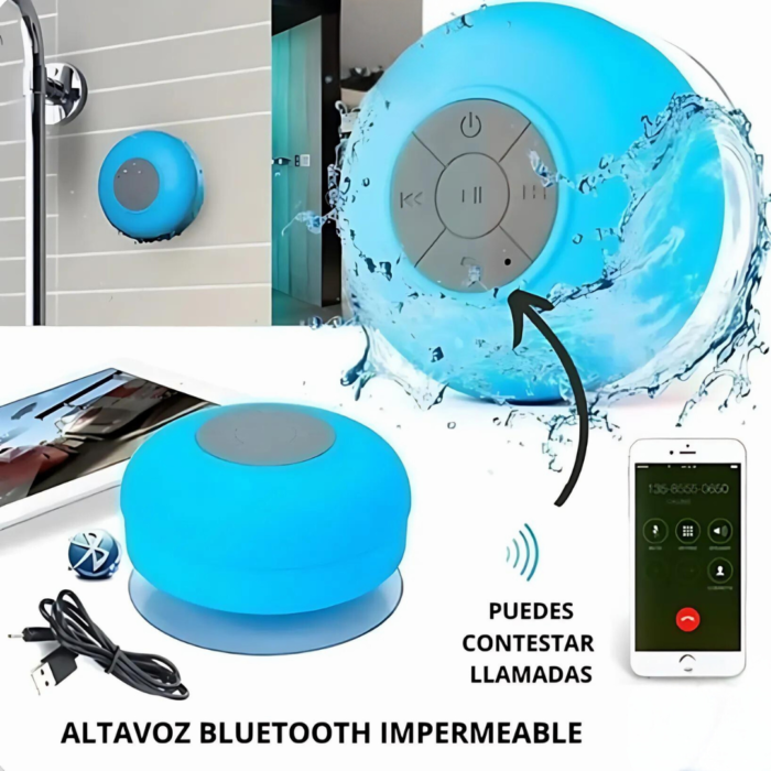 Parlante Bluetooth Impermeable Para La Ducha - Imagen 5