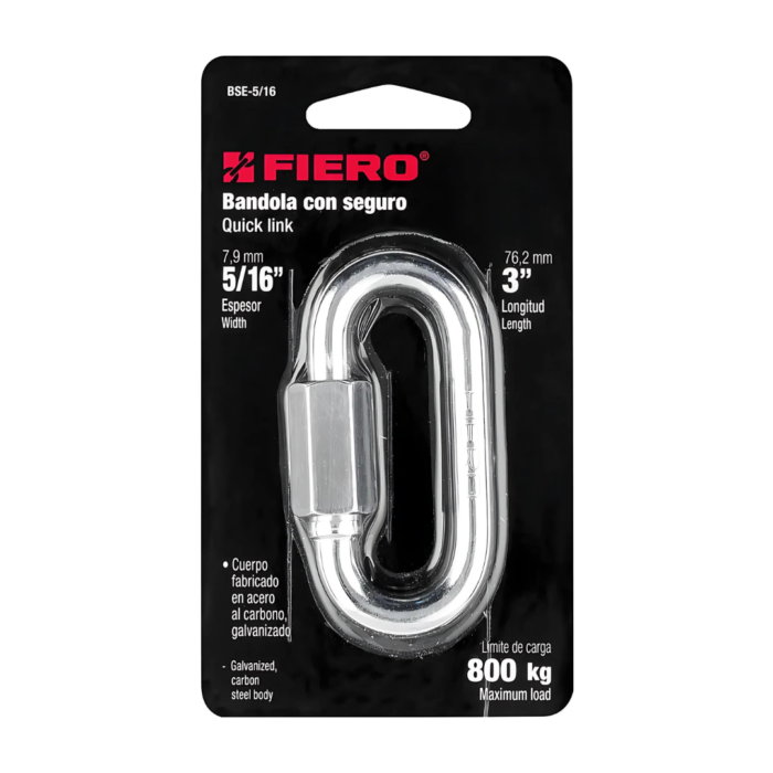 Bandola Con Seguro de Acero Fiero 5/16''