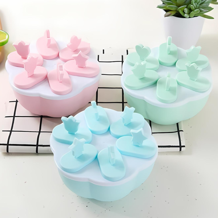 Molde de Silicona para Paletas de Hielo con Diseños Decorativos - Imagen 3