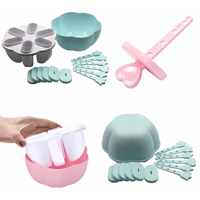 Molde de Silicona para Paletas de Hielo con Diseños Decorativos - Imagen 4